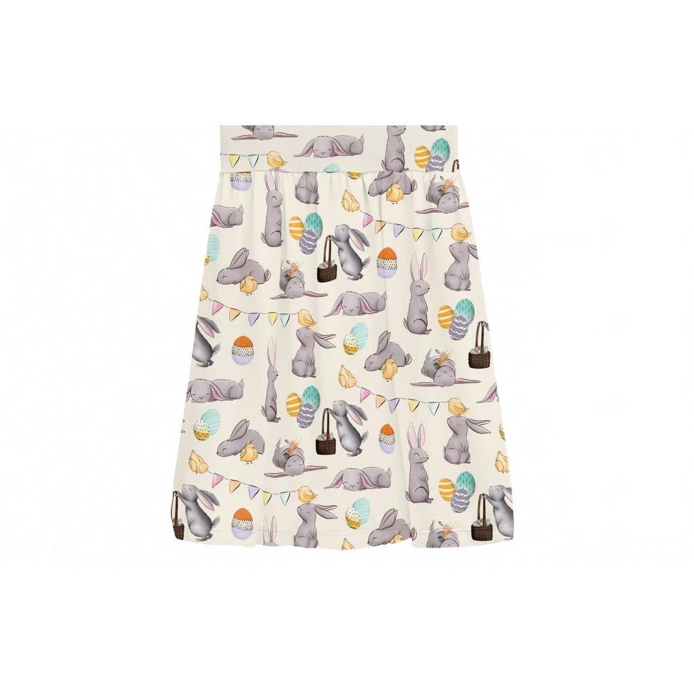 NEW KICKEE baby girl's flutter sleeve twirl dress in natural egg hunt